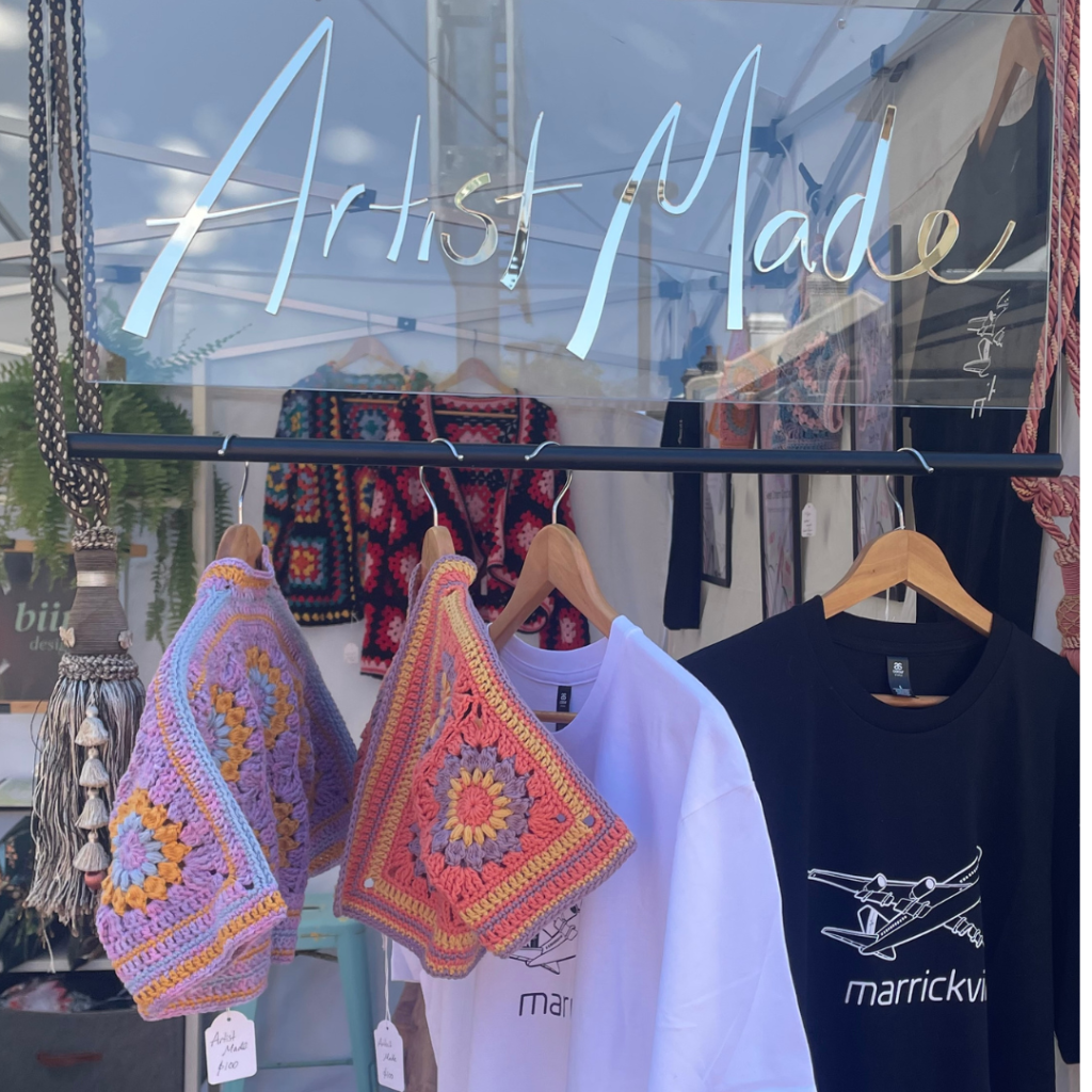 Artist Made Handmade Crochet Sweet Dream Baby Crochet Marrickville Sydney Market Stall Aeroplane Tee Marrickville Plane Tee